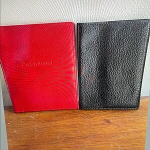 Elegant Red and Black Passport Holders